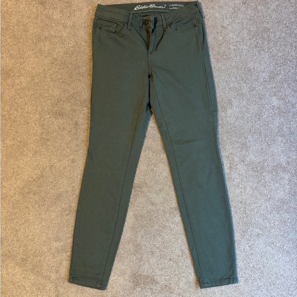 Eddie Bauer Olive Skinny Ankle Pants